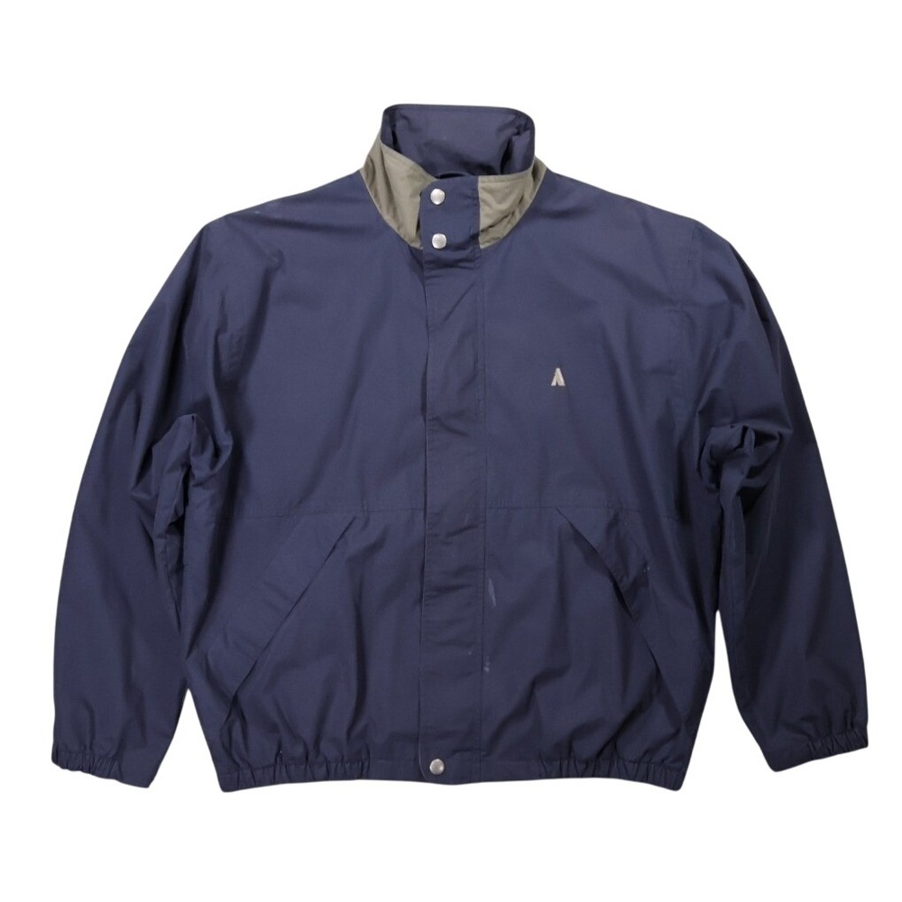 Page & Tuttle Windbreaker Jacket Mens XL Navy Blue Excellent Vintage Golf